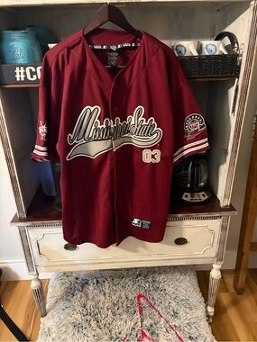 maroon Starter Mississippi State Bulldogs baseball jersey great condition